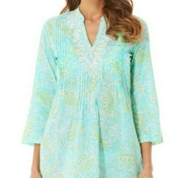 Lilly Pulitzer Tops - Lilly Pulitzer Sarasota Tunic~Get Crackin~Size S